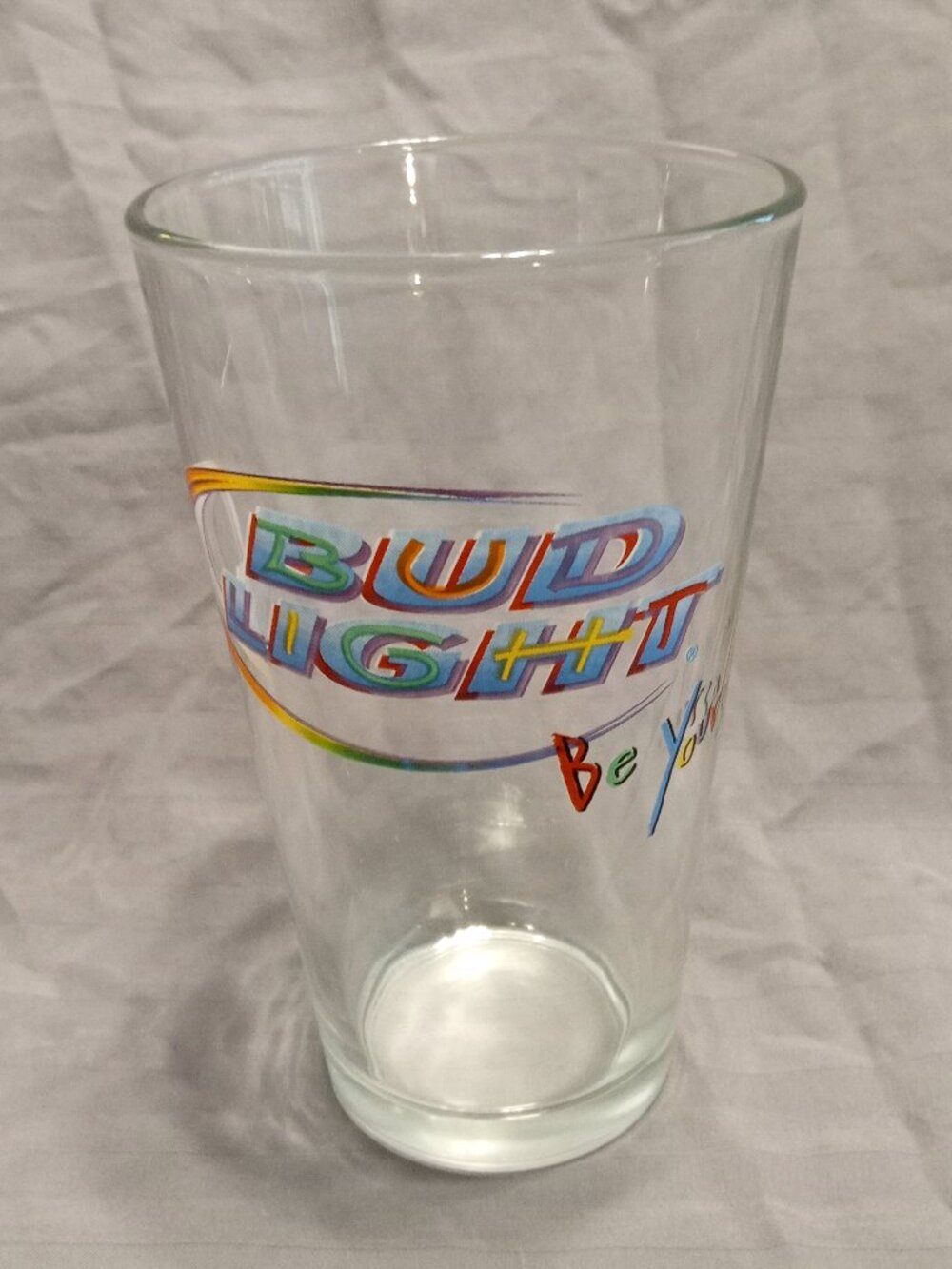 Rare Collectible Vintage "Be Yourself" LGBTQ Pride Bud Light Tumbler / Glass